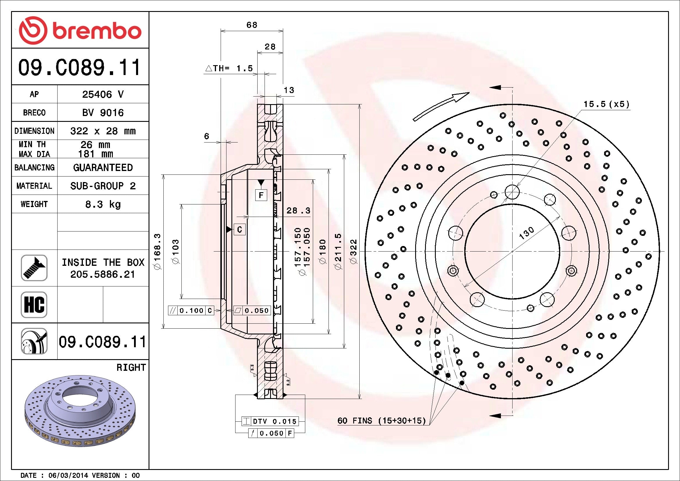 Brembo 09C08911