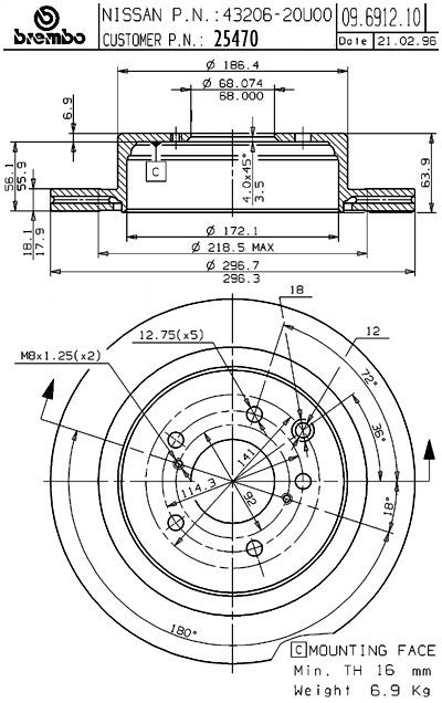 Brembo Disc Brake Rotor