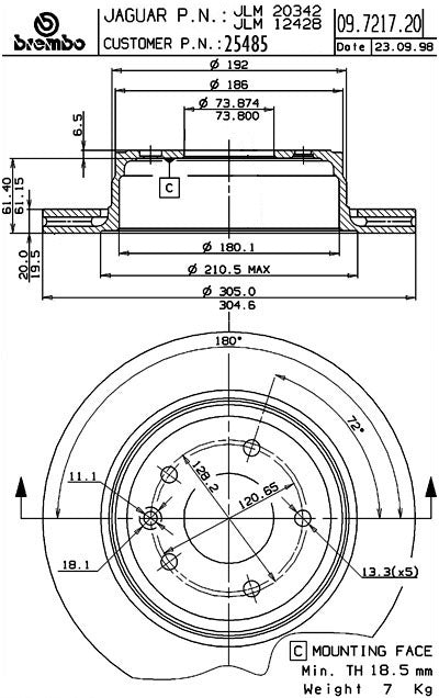 Brembo Disc Brake Rotor