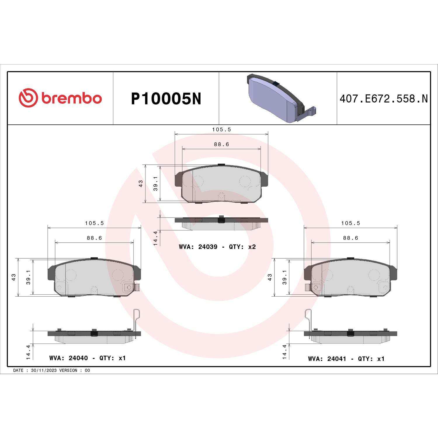 Brembo P10005N