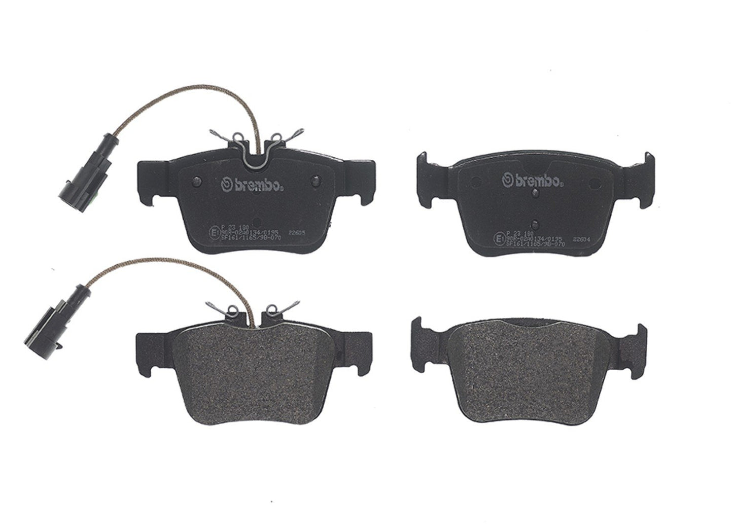 Brembo OE Brembo 18-21 Alfa Romeo Giulia/ Alfa Romeo Stelvio Rear Low-Met Brake Pad P23180