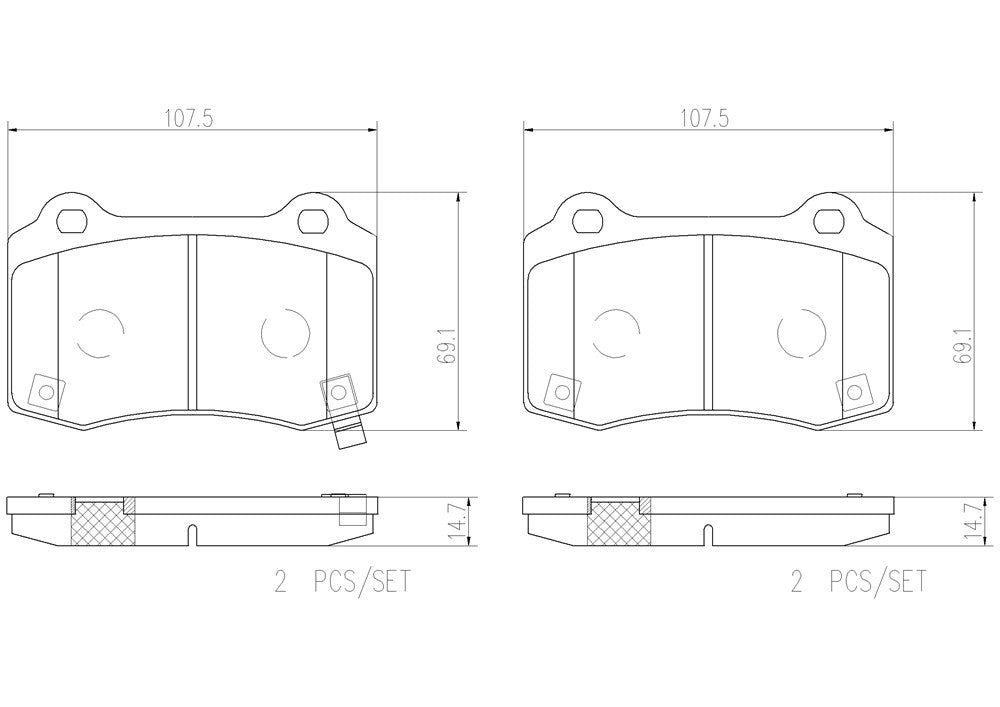 Brembo Disc Brake Pad Set P30074N