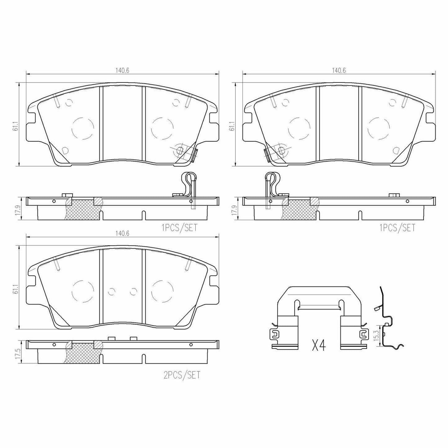 Brembo Disc Brake Pad Set P30096N