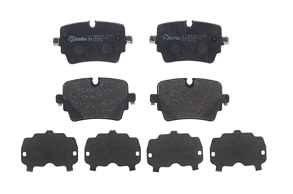 Brembo OE Brembo 14-21 Jaguar F-Type/16-19 XJ/16-17 XJR/2018 XJR575 Rear Premium Low-Met OE Equivalent Pad P36033