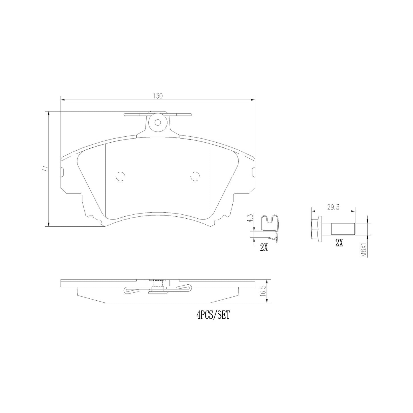 Brembo OE Brembo 00-04 Volvo S40/ Volvo V40 Front NAO Brake Pad P54036N