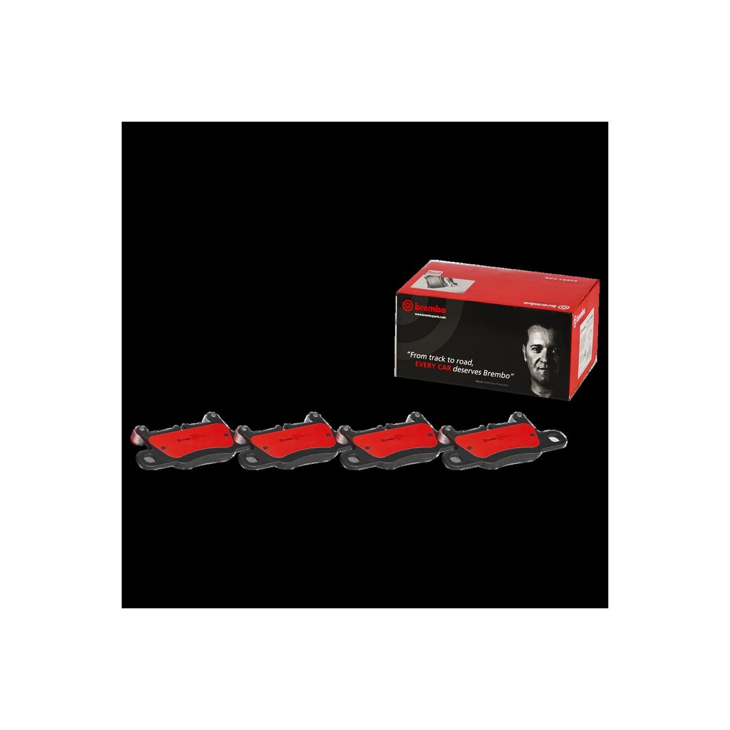 Brembo OE Brembo 12-19 Porsche 911 Rear Premium NAO Ceramic OE Equivalent Pad P65031N