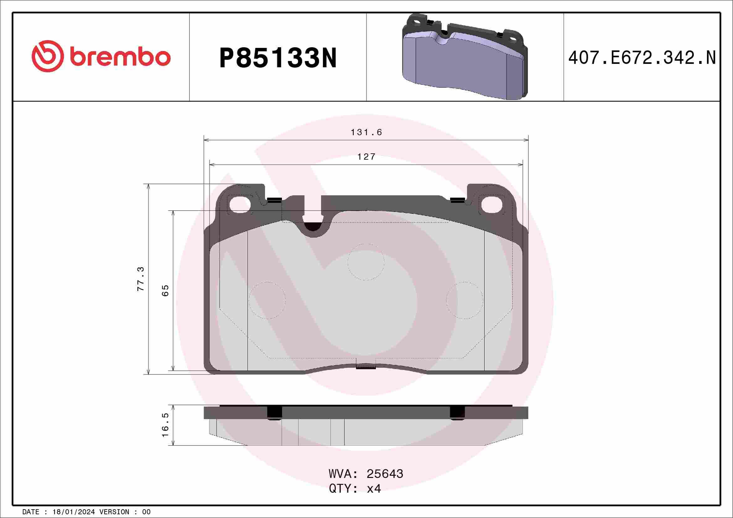 Brembo Disc Brake Pad