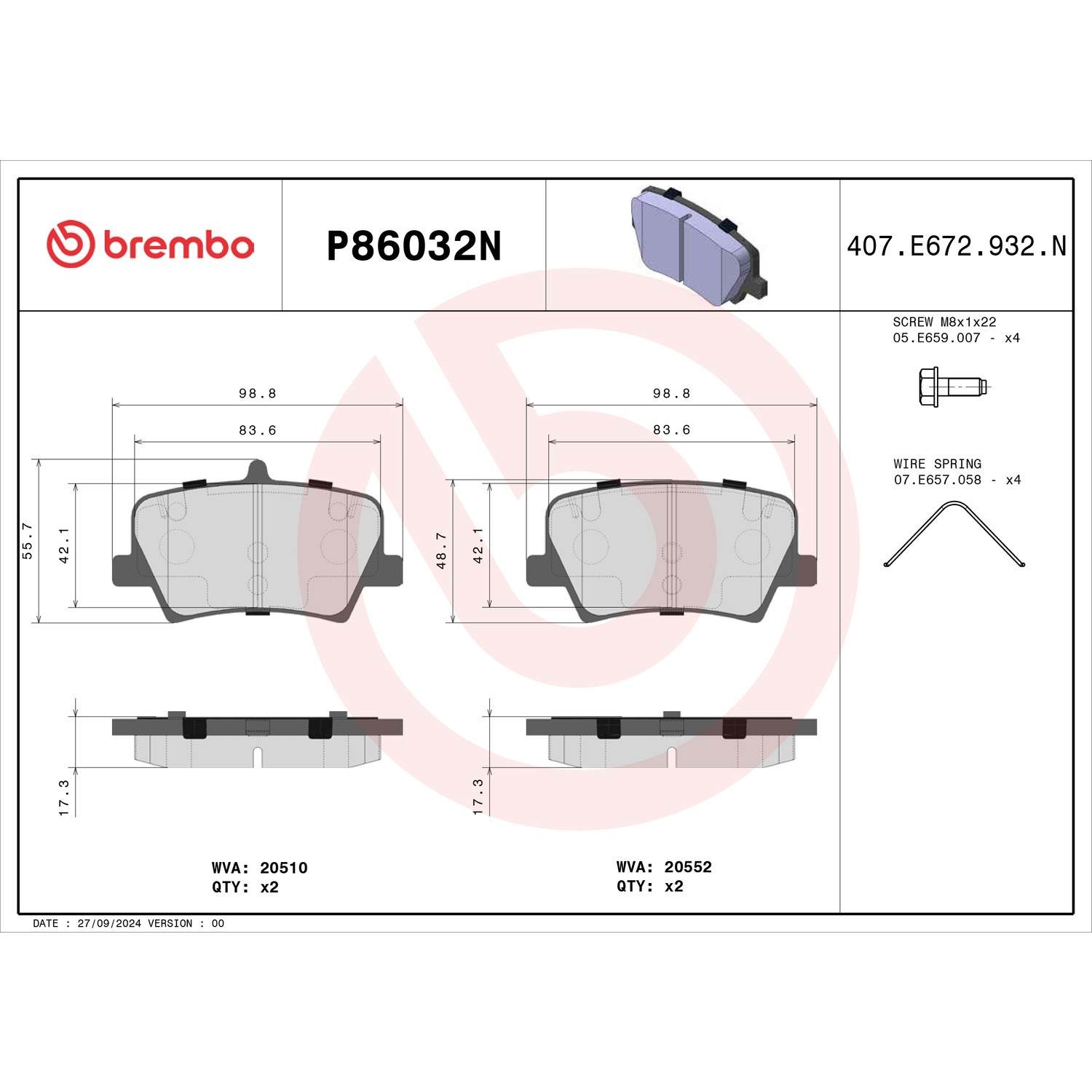 Brembo P86032N