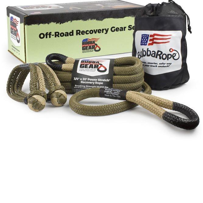 Bubba Gear Jeep Recovery Gear Set 3/4in x 20ft Desert Tan Tie-Down Straps and Components Tow Straps and Components main image