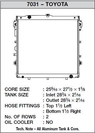 CSF Race Radiator 07-10 Toyota Tundra V8 (Automatic & Manual)