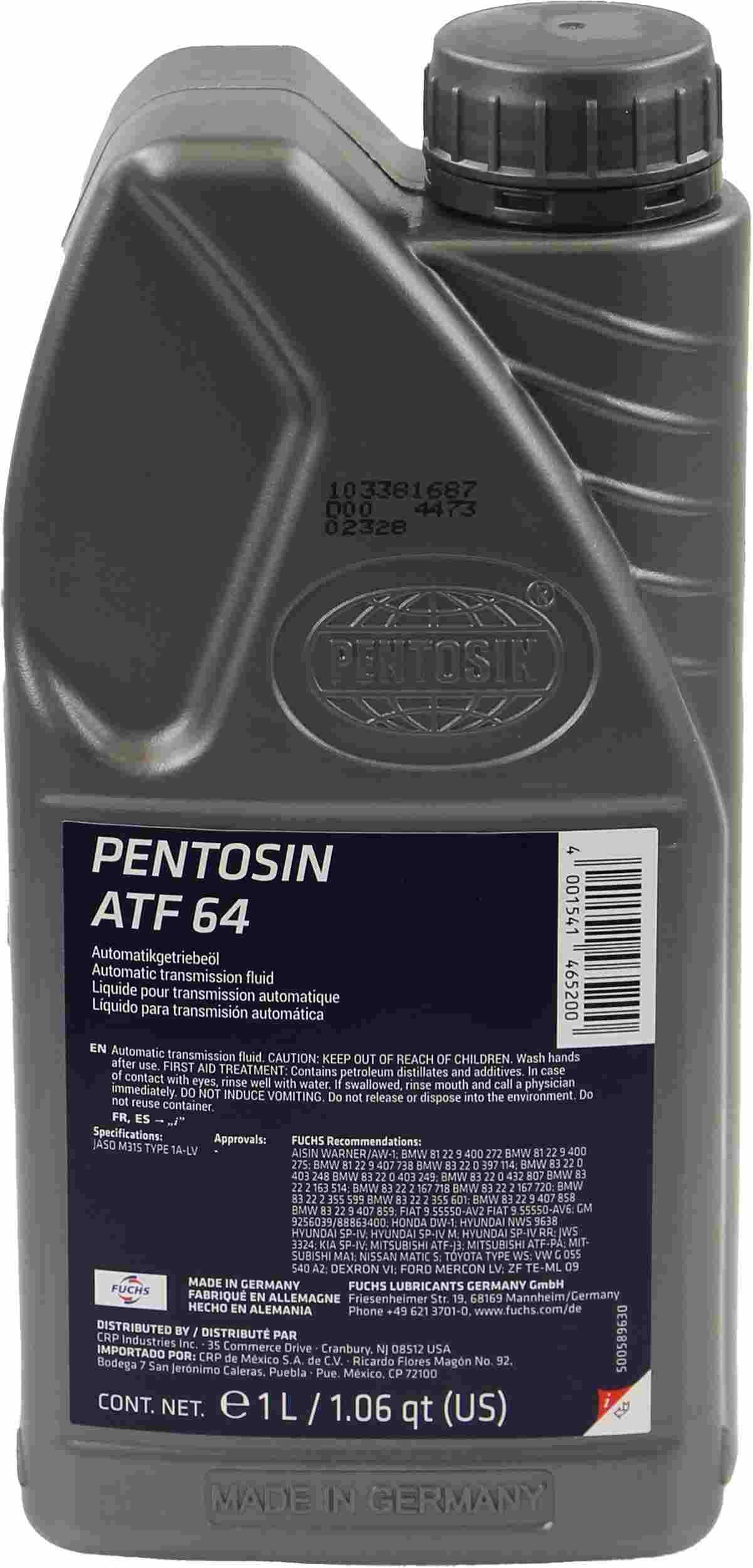 Pentosin Automatic Transmission Fluid 1058113