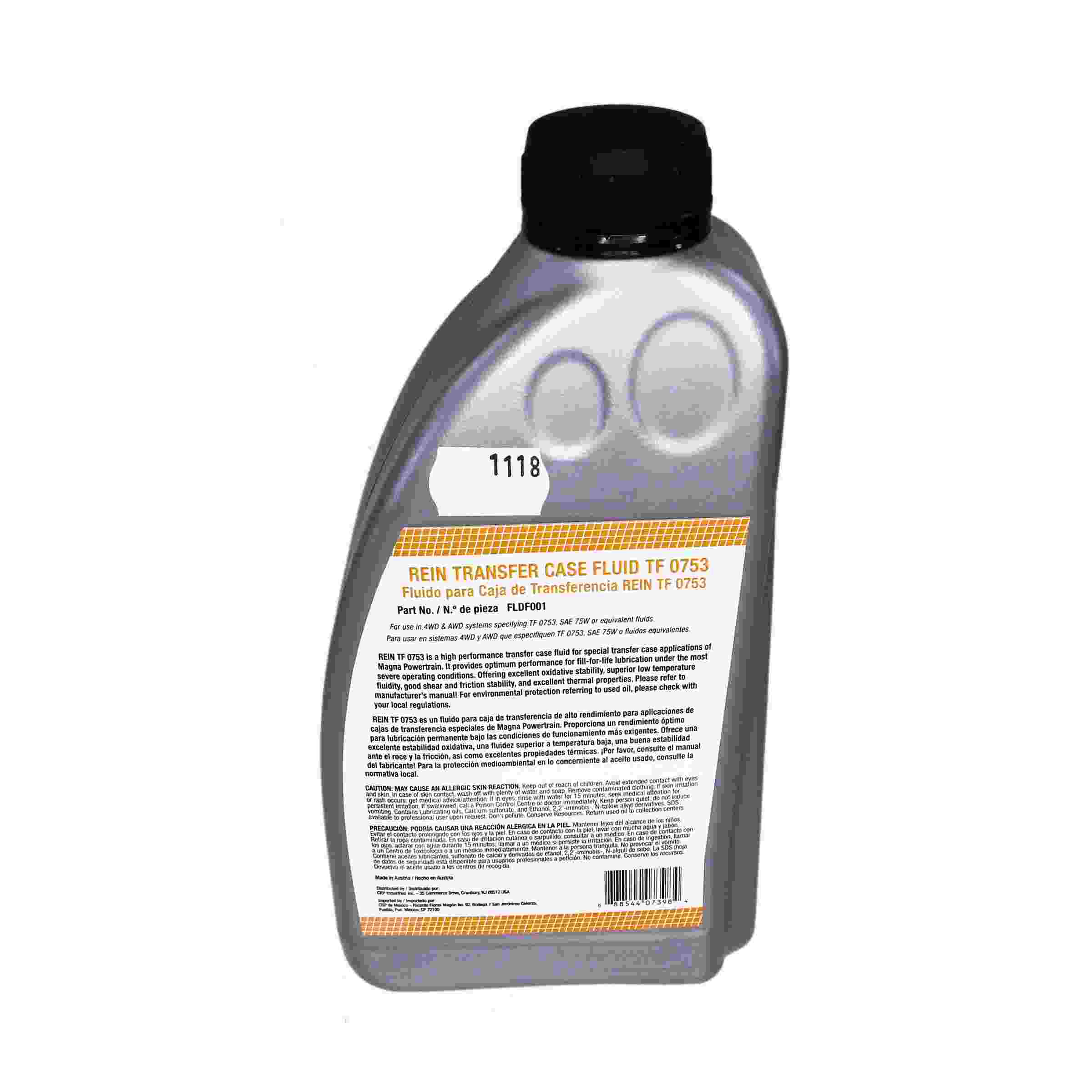 Rein Transfer Case Fluid FLDF001