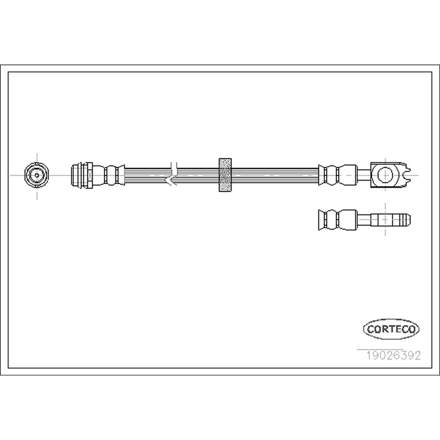 Corteco Brake Hydraulic Hose 19026392