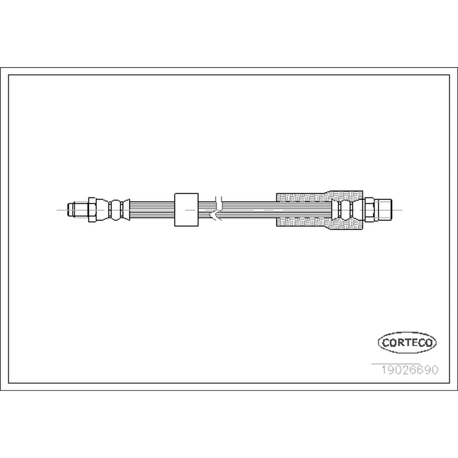 Corteco Brake Hydraulic Hose 19026690