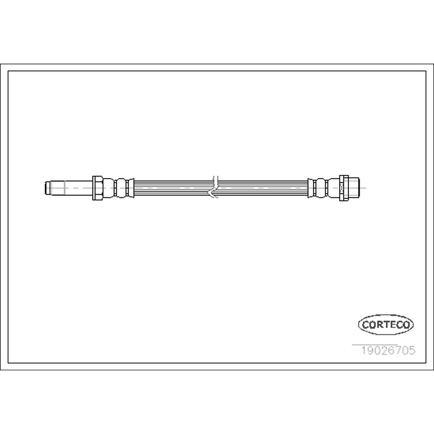 Corteco Brake Hydraulic Hose 19026705