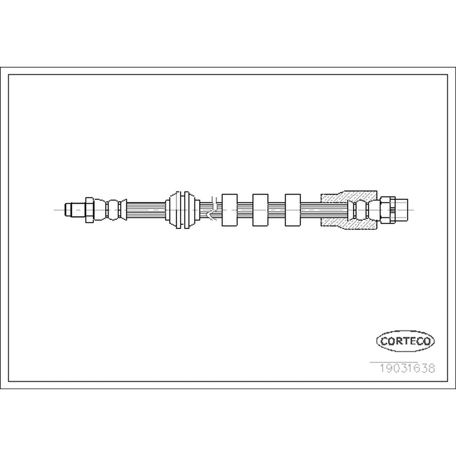 Corteco Brake Hydraulic Hose 19031638