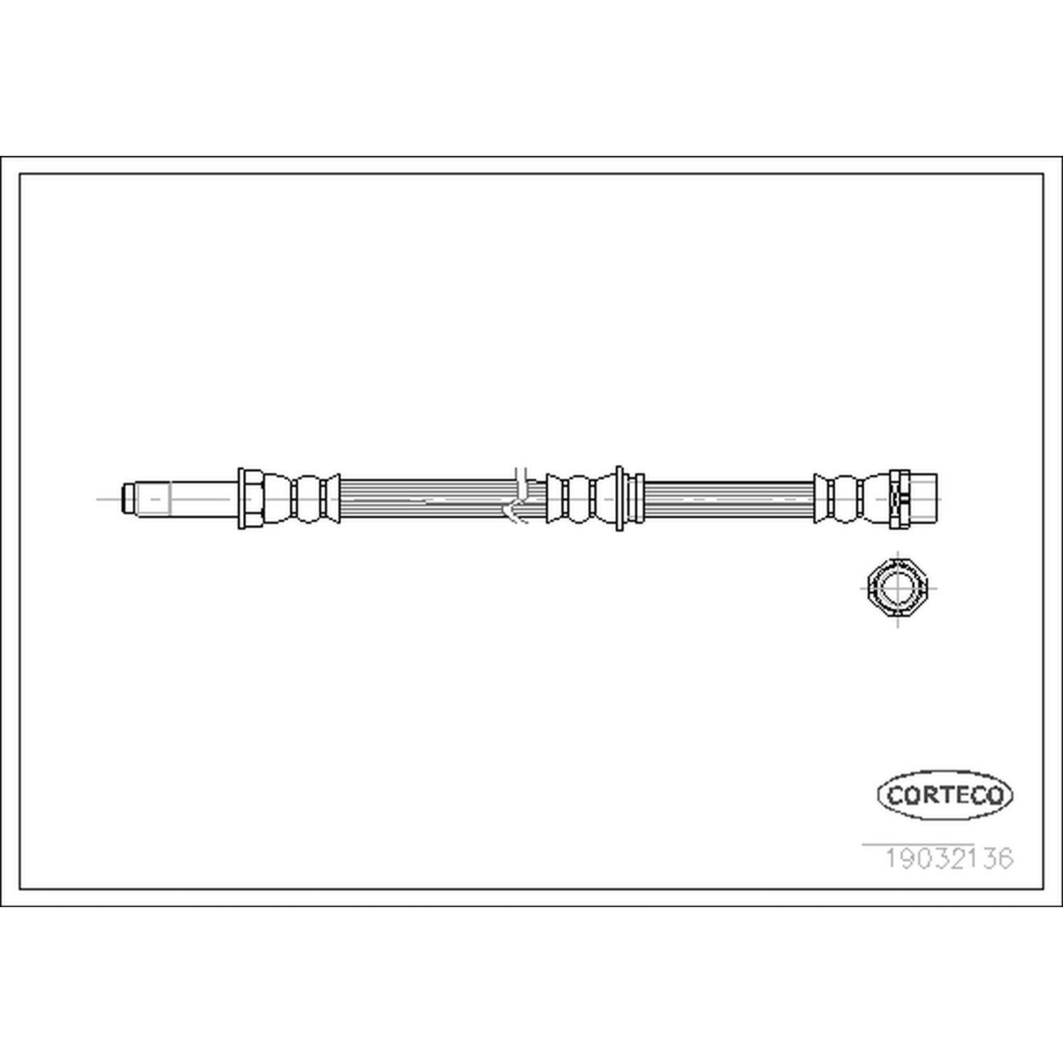Corteco Brake Hydraulic Hose 19032136