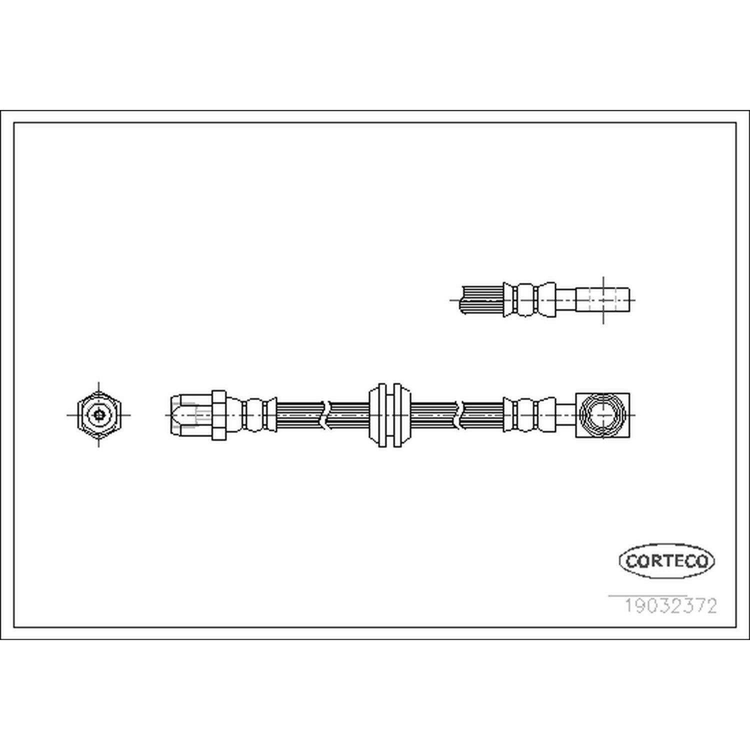 Corteco Brake Hydraulic Hose 19032372
