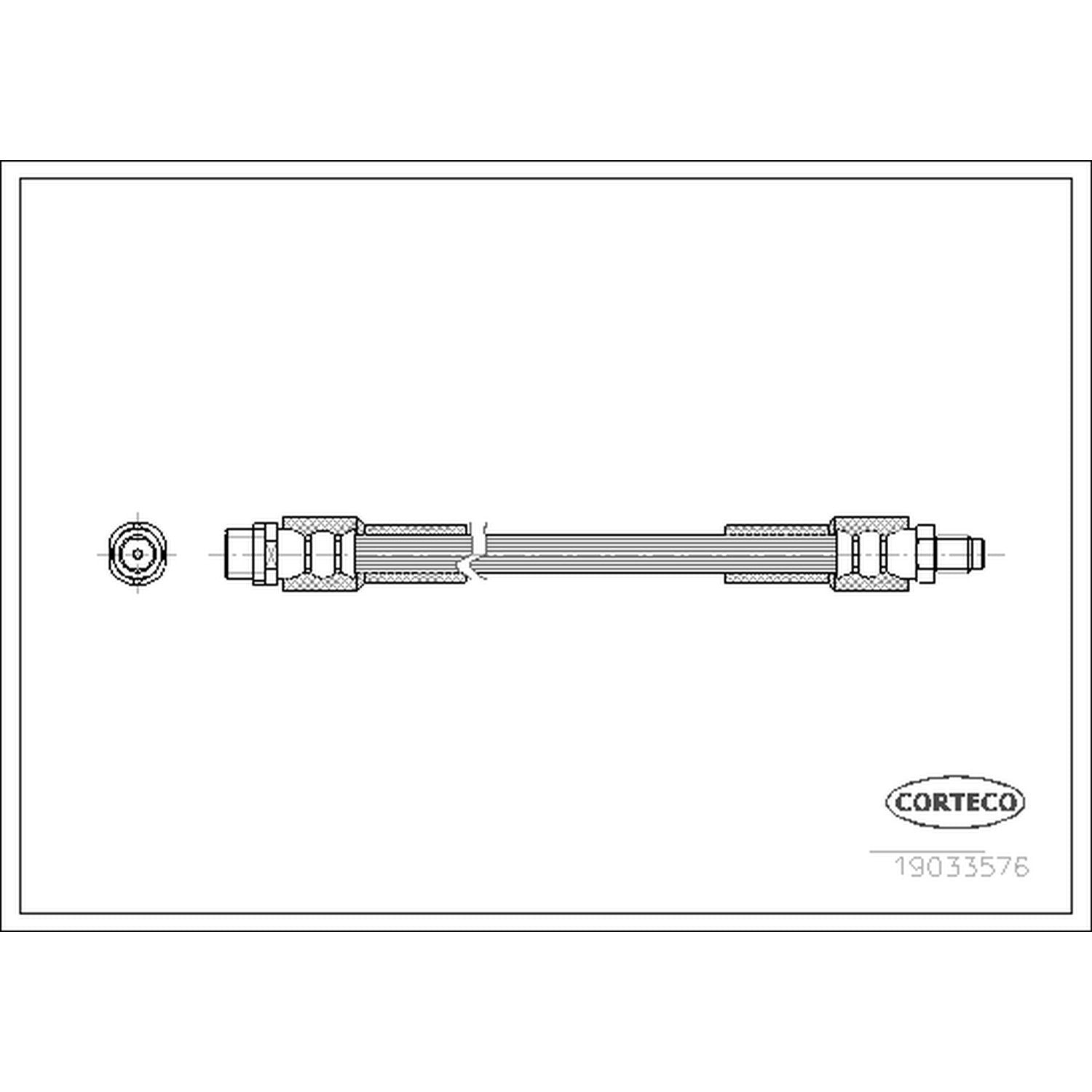 Corteco Brake Hydraulic Hose 19033576