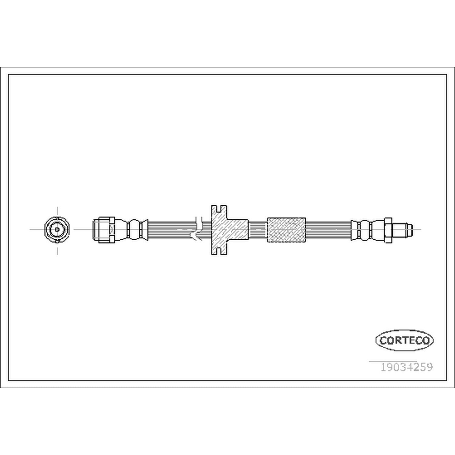 Corteco Brake Hydraulic Hose 19034259