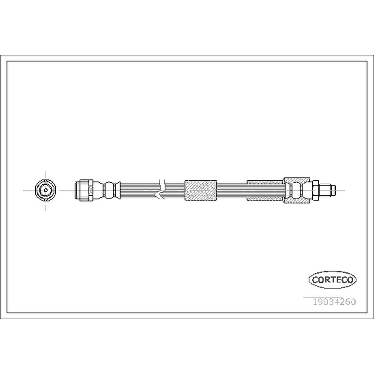 Corteco Brake Hydraulic Hose 19034260