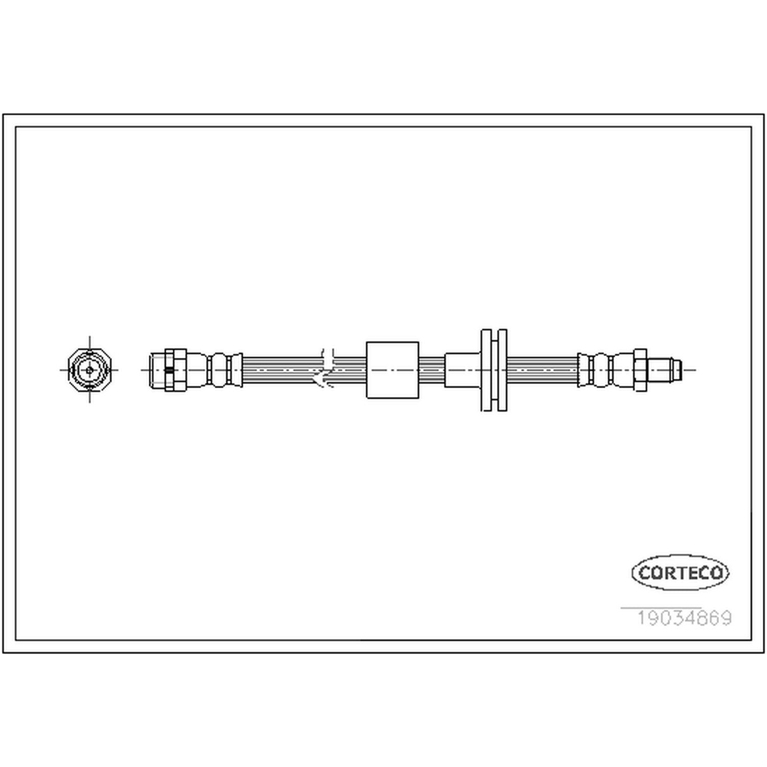 Corteco Brake Hydraulic Hose 19034869