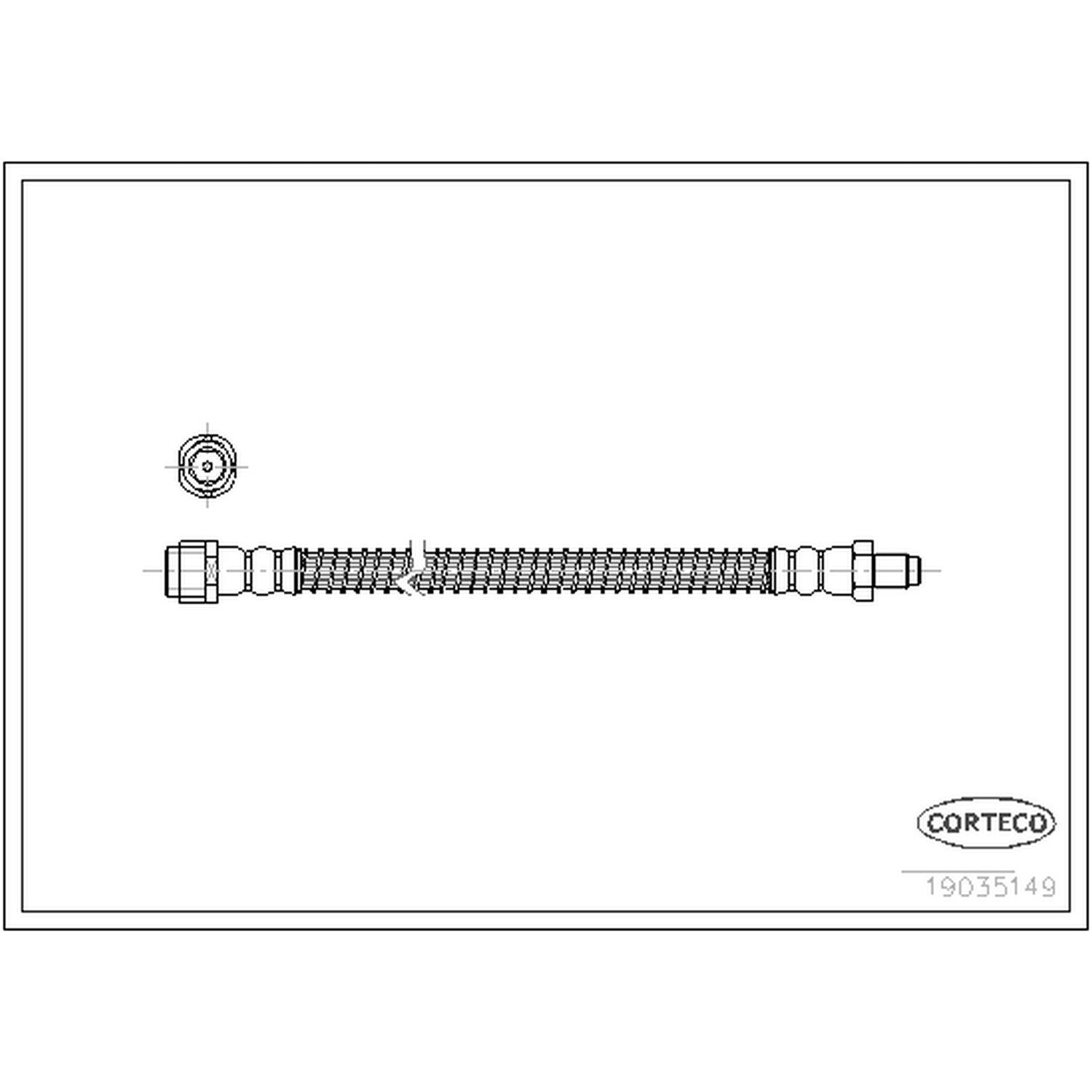 Corteco Brake Hydraulic Hose 19035149