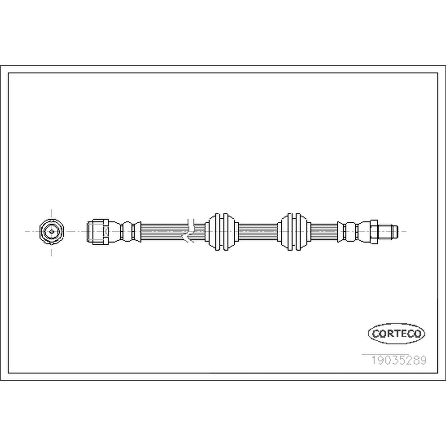 Corteco Brake Hydraulic Hose 19035289