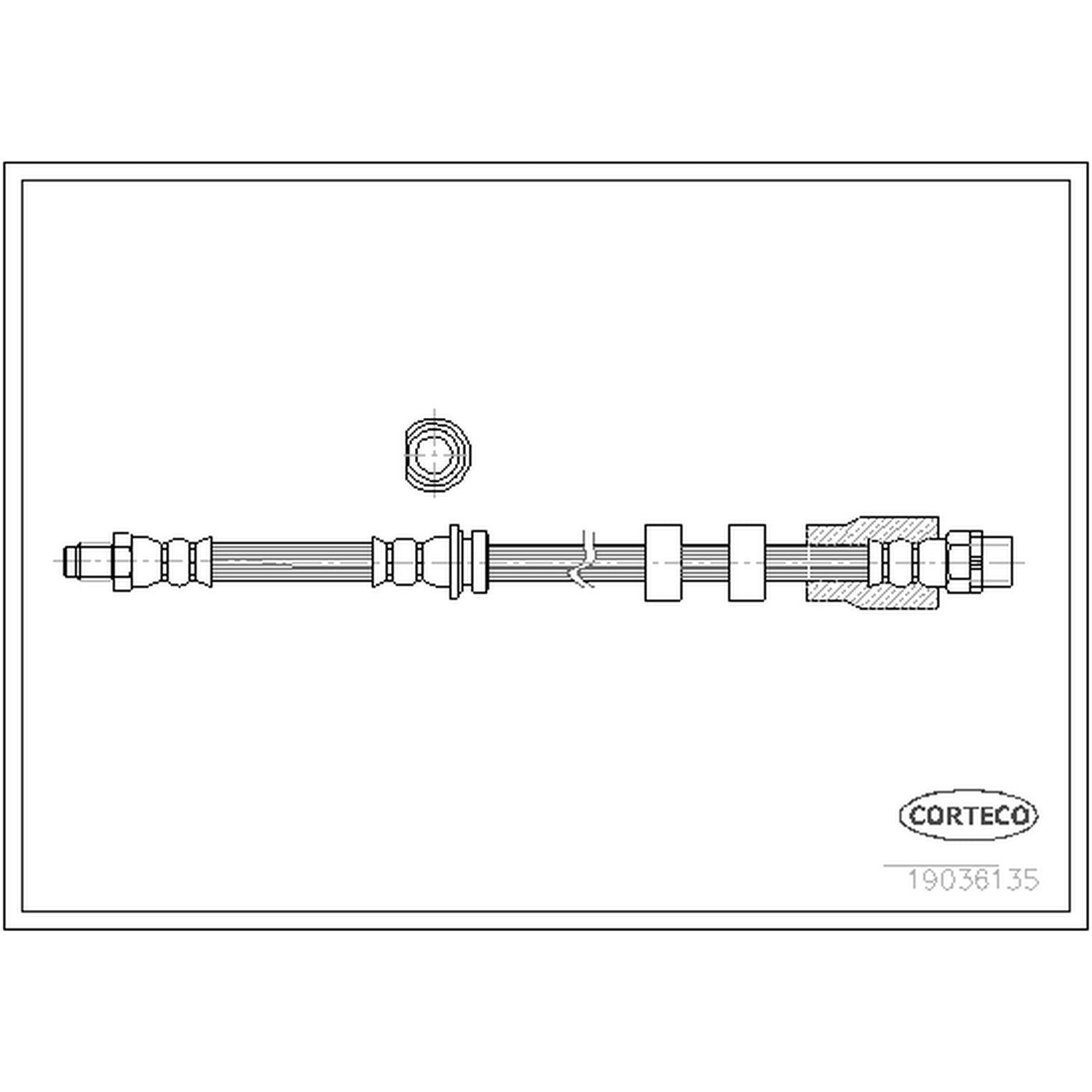 Corteco Brake Hydraulic Hose 19036135