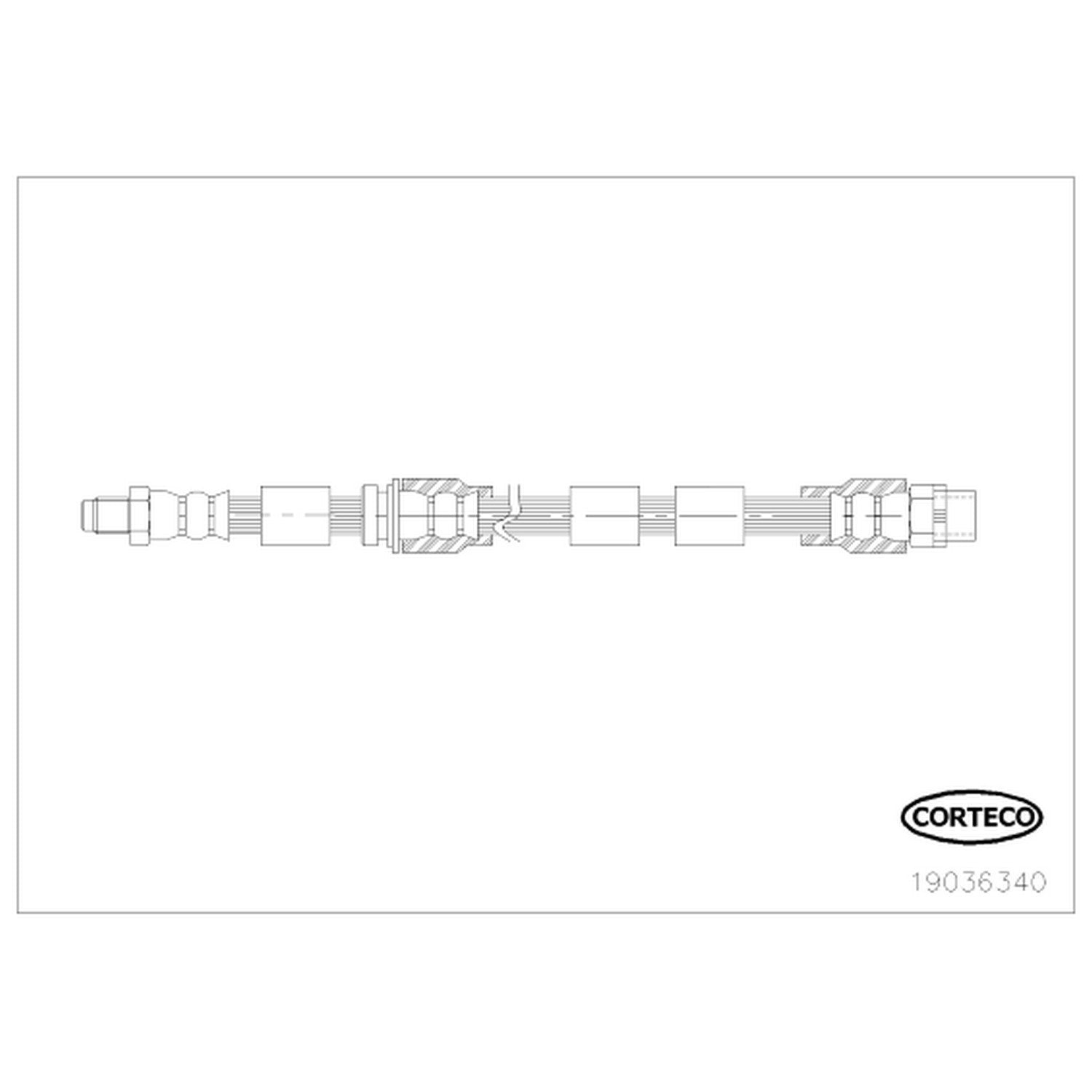 Corteco Brake Hydraulic Hose 19036340