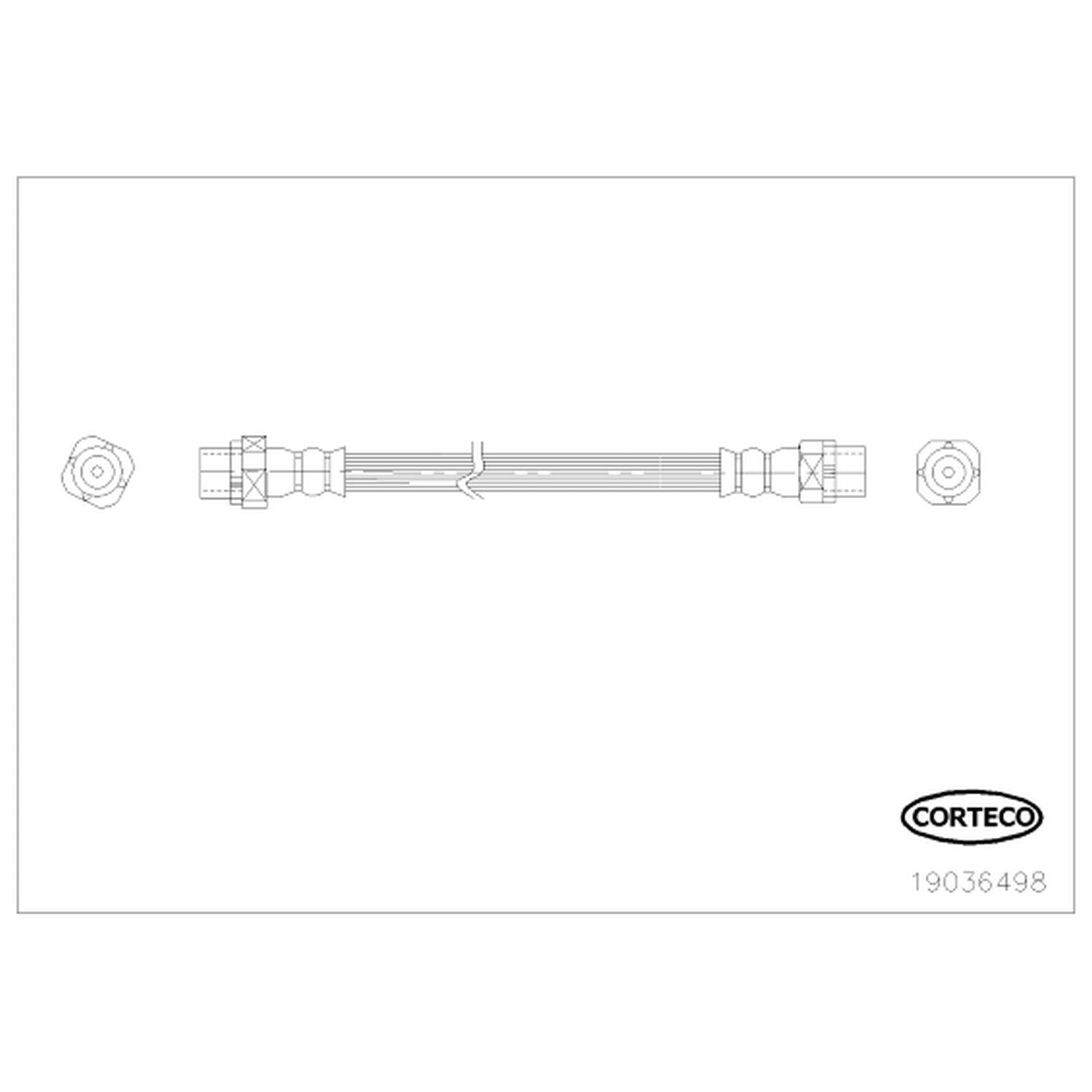 Corteco Brake Hydraulic Hose 19036498