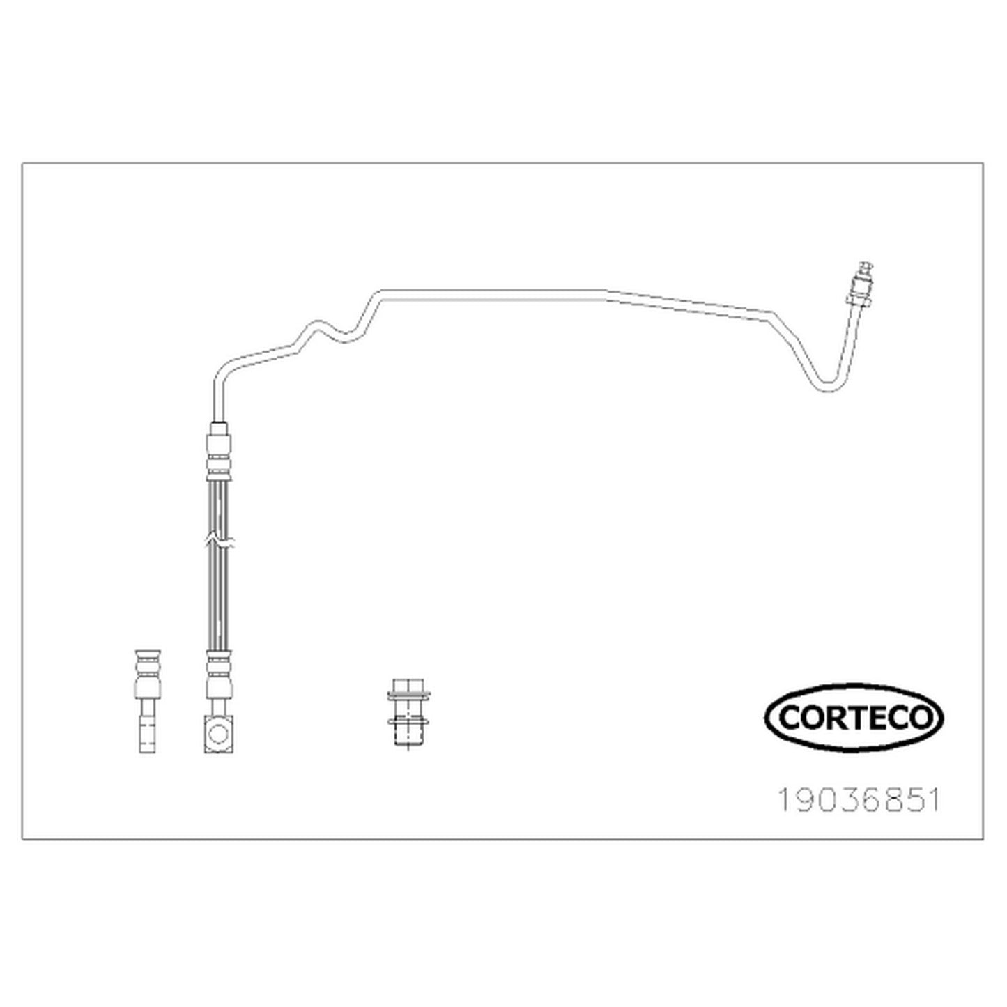 Corteco Brake Hydraulic Hose 19036851