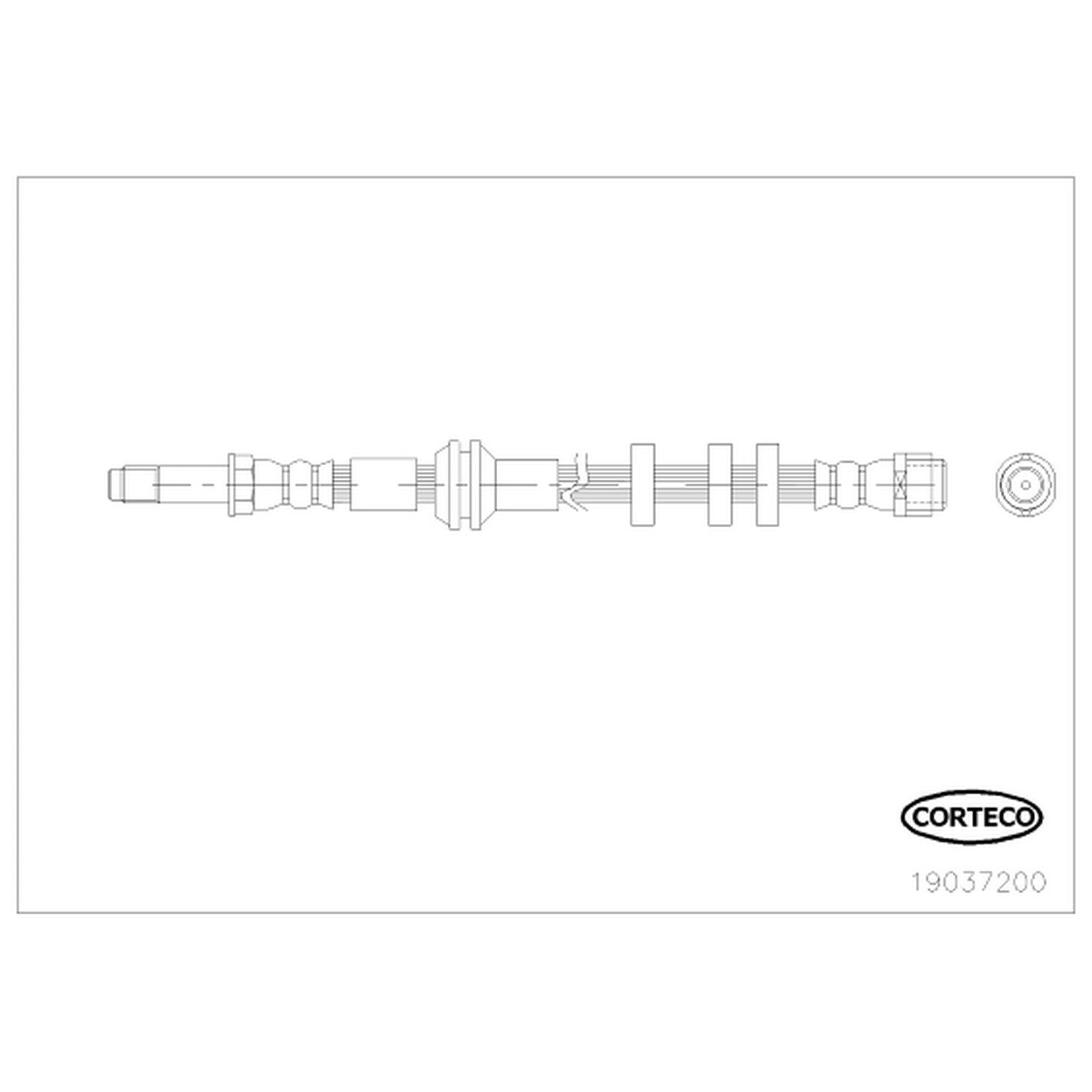 Corteco Brake Hydraulic Hose 19037200