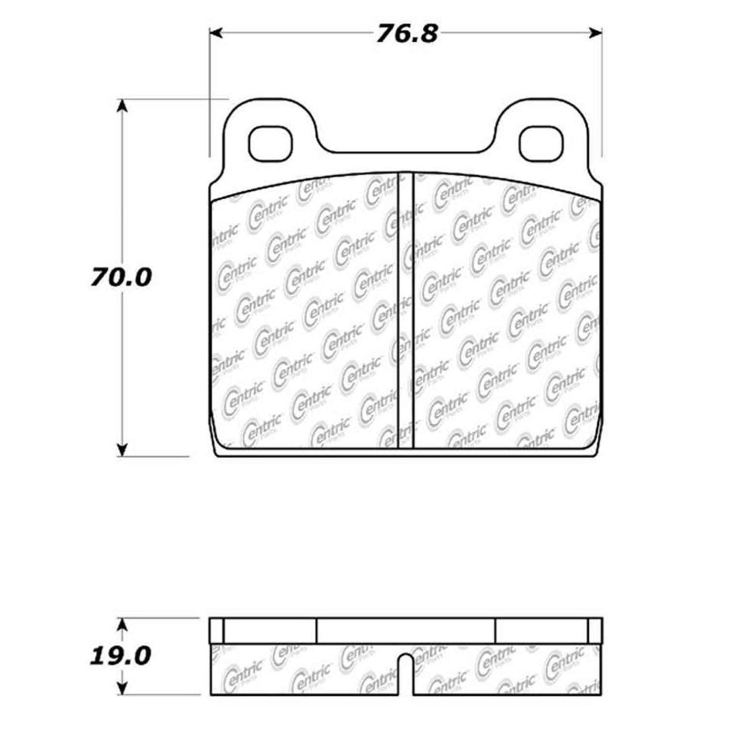 Centric Parts Disc Brake Pad Set with Semi-Metallic compounds 102.00451
