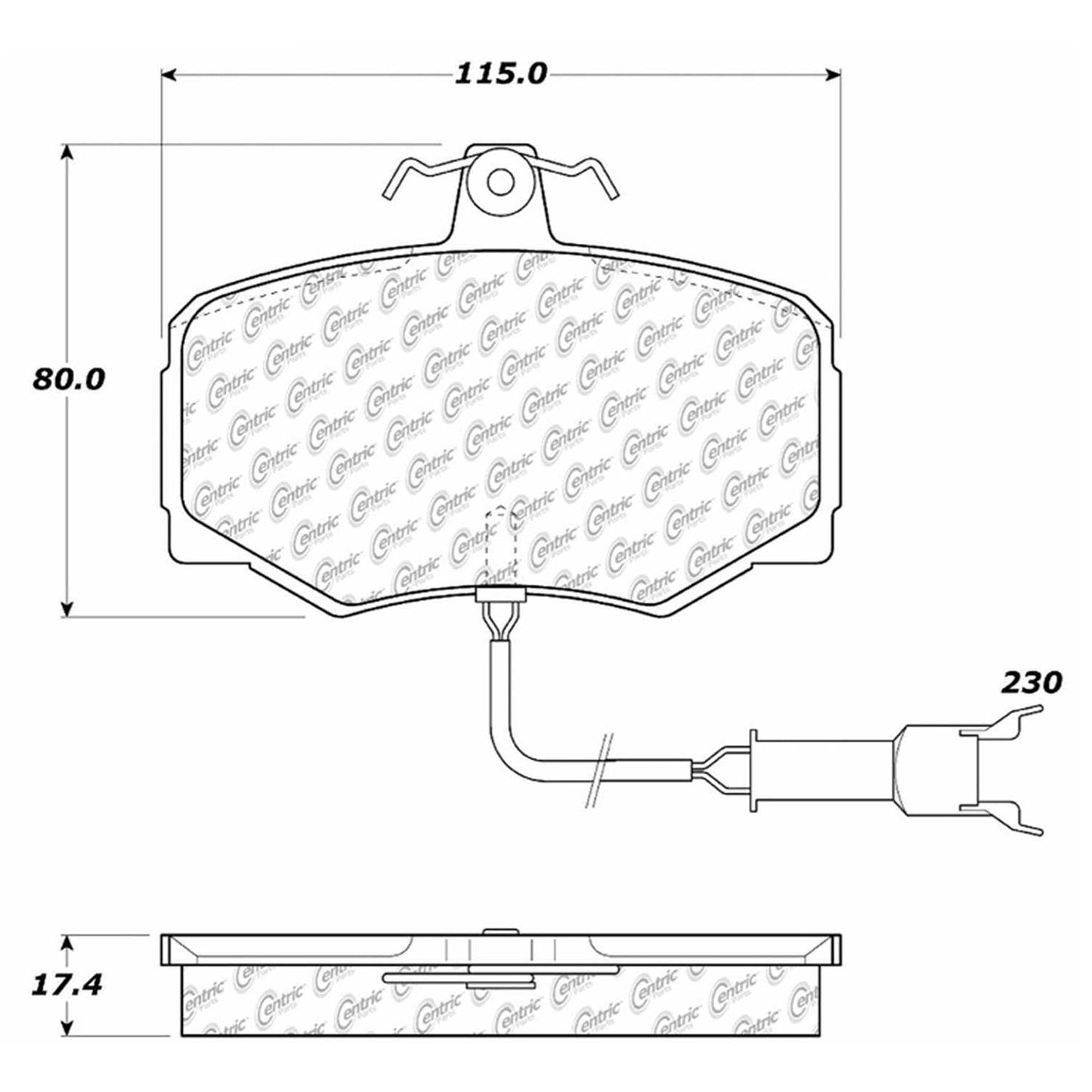 Centric Parts Disc Brake Pad Set Semi-Metallic with Shims for 1987-1990 Jaguar Vanden Plas XJ6 XJ12 102.04071