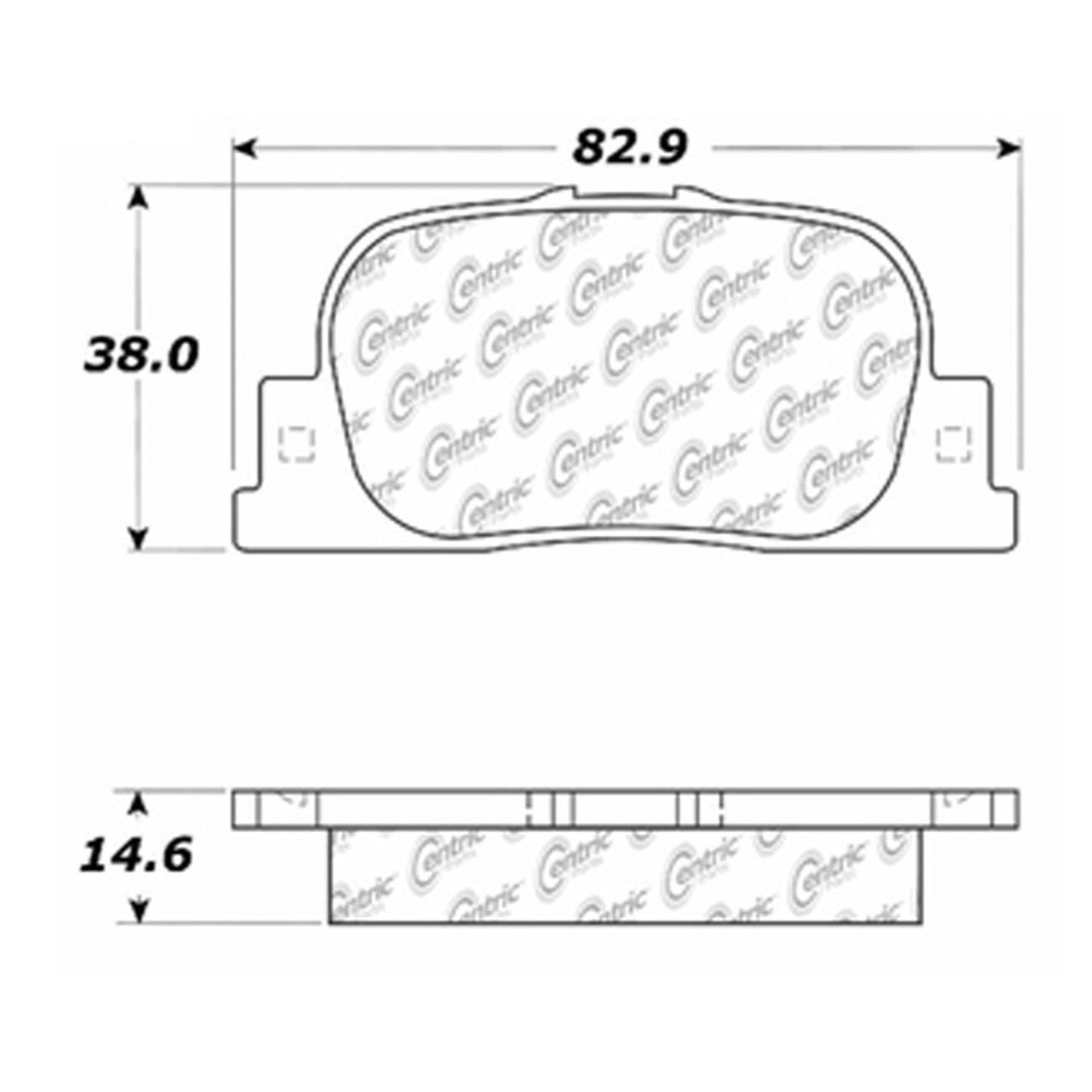 Centric Parts Semi-Metallic Brake Pad Set with Shims for 2000-2010 Lexus ES300 Scion tC Toyota Camry 102.08350