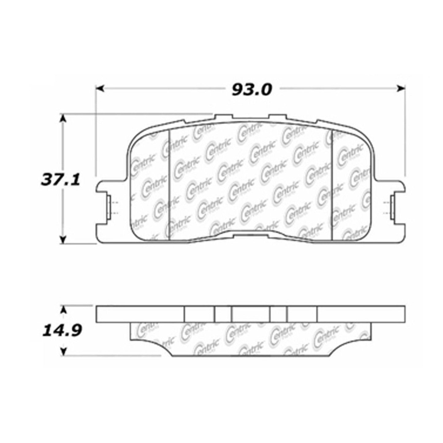 Centric Parts Disc Brake Pad Set Semi-Metallic with Shims for 2002-2003 Lexus ES300, 2004-2006 Lexus ES330, 2002-2006 Toyota Camry, 2001-2003 Highlander 102.08850