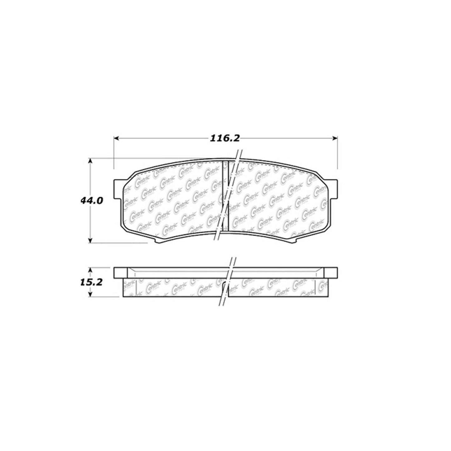 Centric Parts Disc Brake Pad Set with Advanced Ceramic Compounds for Daily Driving