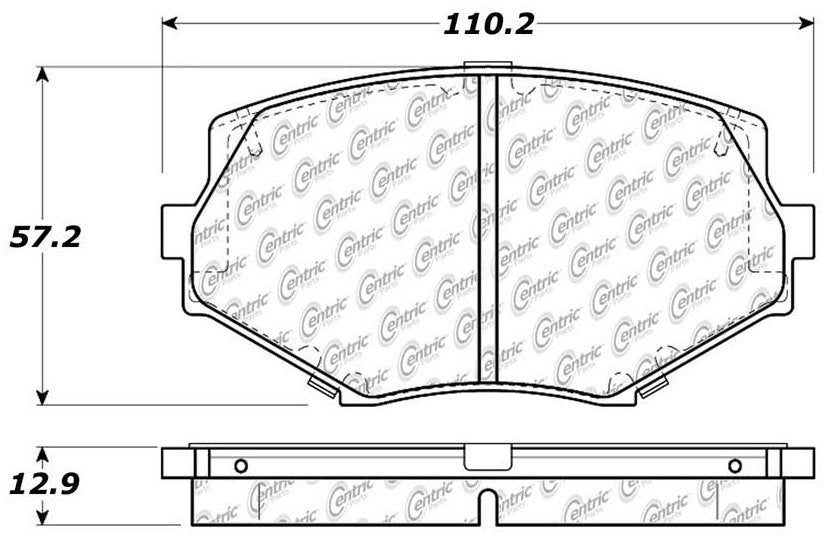 Centric Parts Disc Brake Pad Set C-Tek Ceramic with Shims for 1994-2002 Mazda Miata 103.06350
