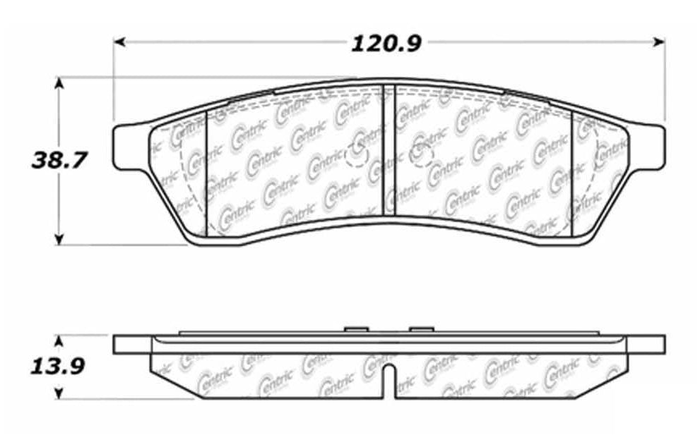 Centric Parts Disc Brake Pad Set Ceramic with Shims for 2004-2009 Chevrolet Epica, Suzuki Verona 103.10300