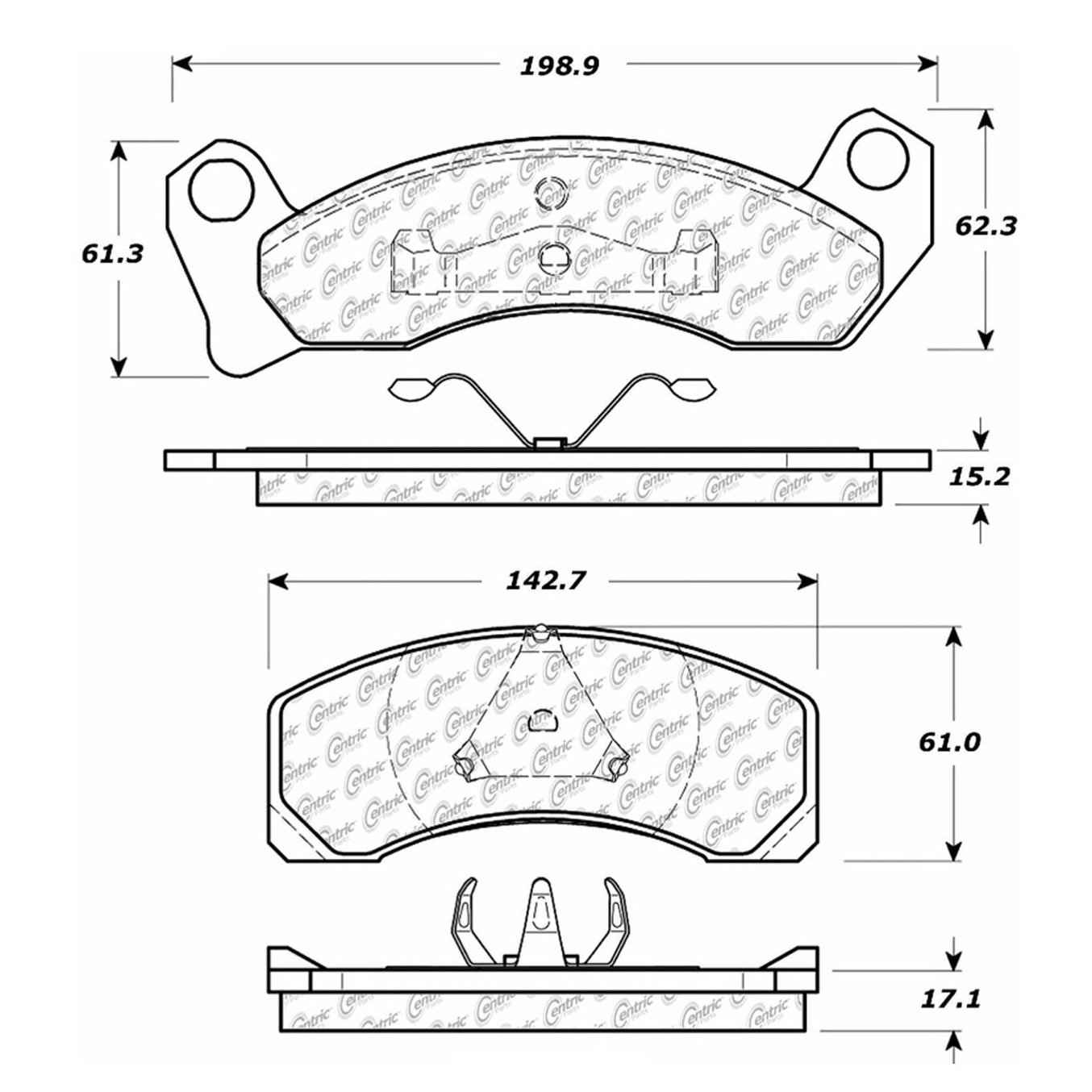 Centric Parts Disc Brake Pad Set with Posi Quiet 104.04310