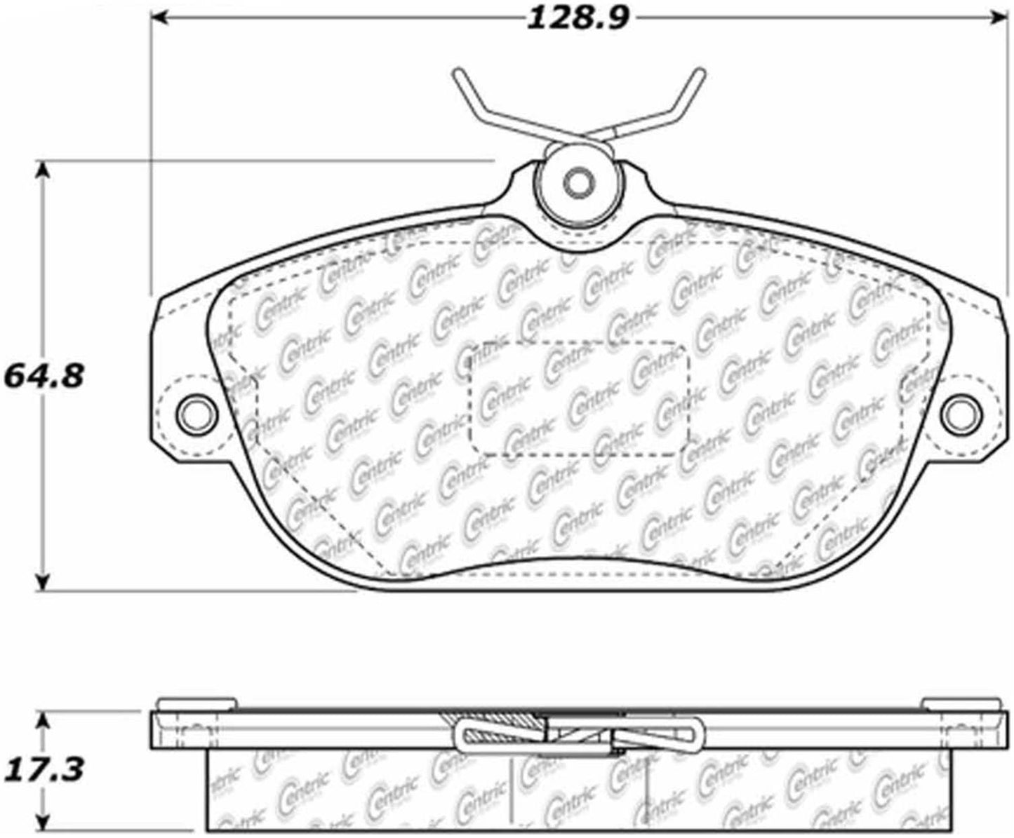 Centric Parts Disc Brake Pad Set Semi-Metallic Posi Quiet for 1991-1998 Volvo Models 104.05420