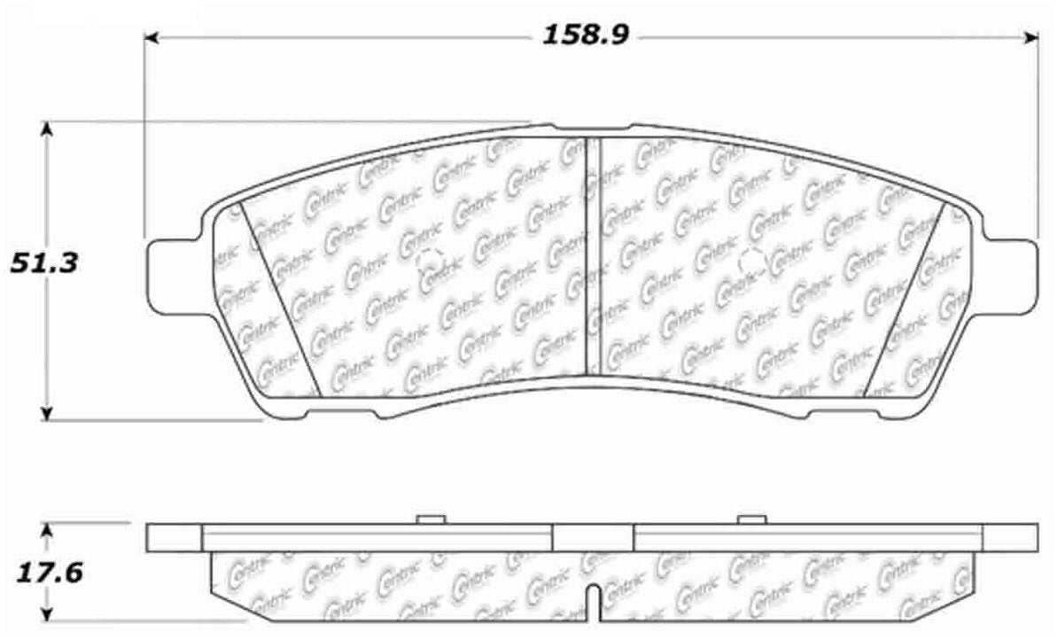 Centric Parts Disc Brake Pad Set Semi-Metallic with Posi Quiet for 2000-2005 Ford Excursion, F-250 2000-2004 and Super Duty 1999-2004 104.07570