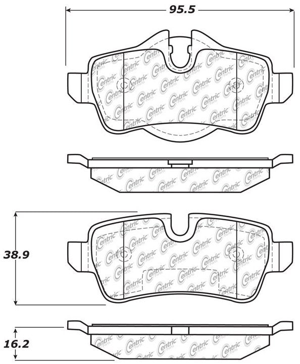 Centric Parts Disc Brake Pad Set with Posi Quiet technology 104.13090