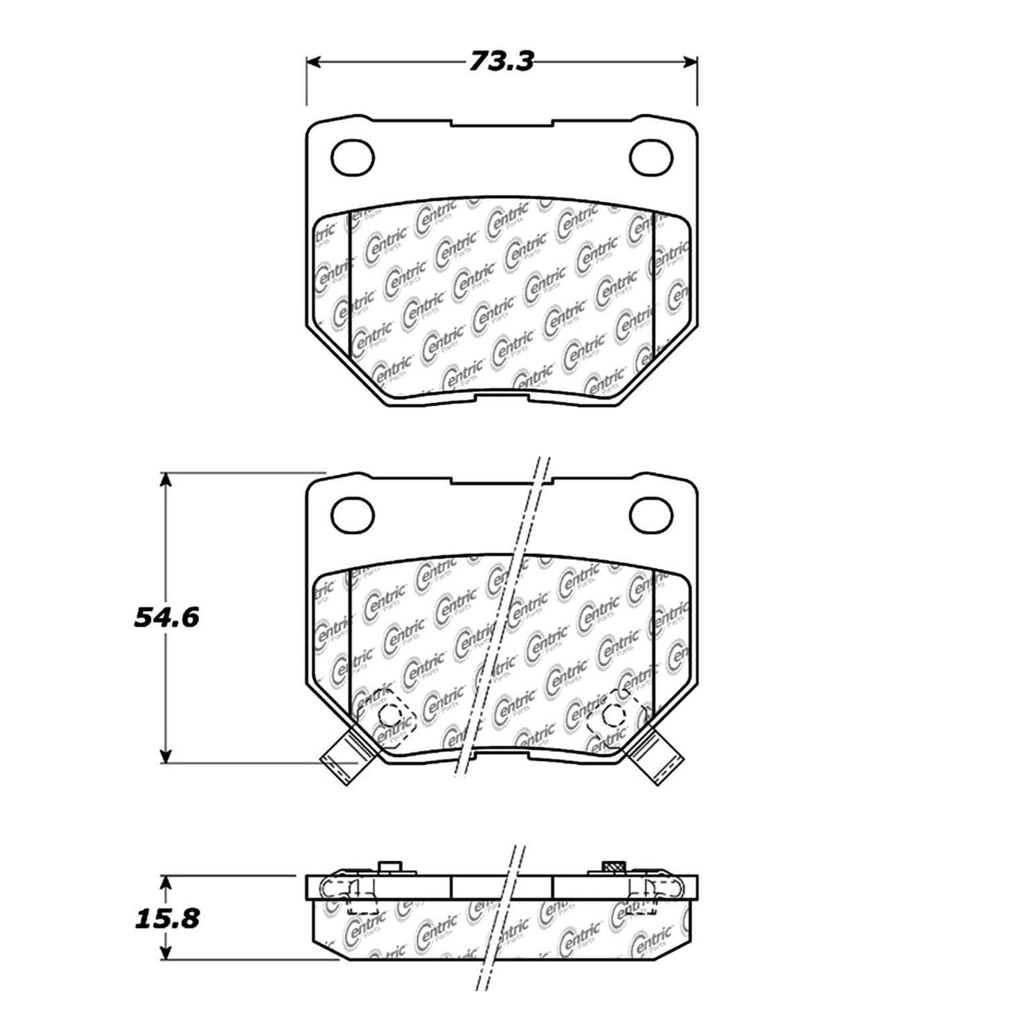 Centric Parts Disc Brake Pad Set Posi Quiet Ceramic with Shims for 1989-1996 Nissan 300ZX 105.04610