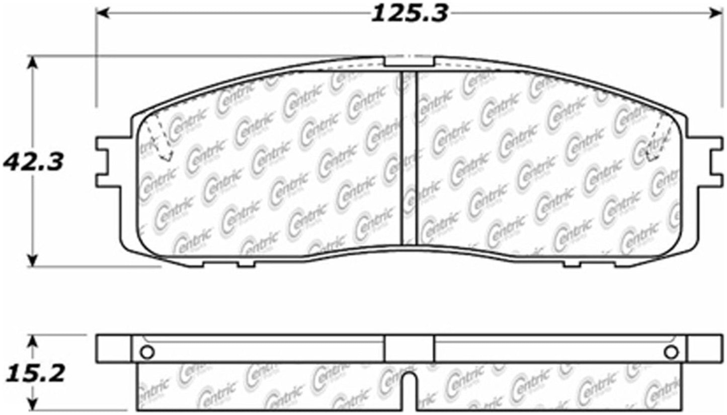 Centric Parts Disc Brake Pad Set Posi Quiet Ceramic with Shims for 1986-1992 Toyota Celica Cressida Supra 105.06220