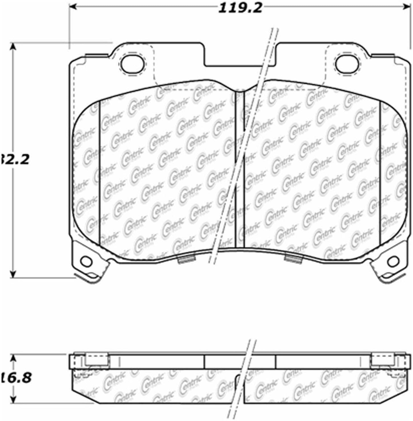 Centric Parts Disc Brake Pad Set Posi Quiet Ceramic with Shims for 1993-1998 Toyota Supra 105.06290