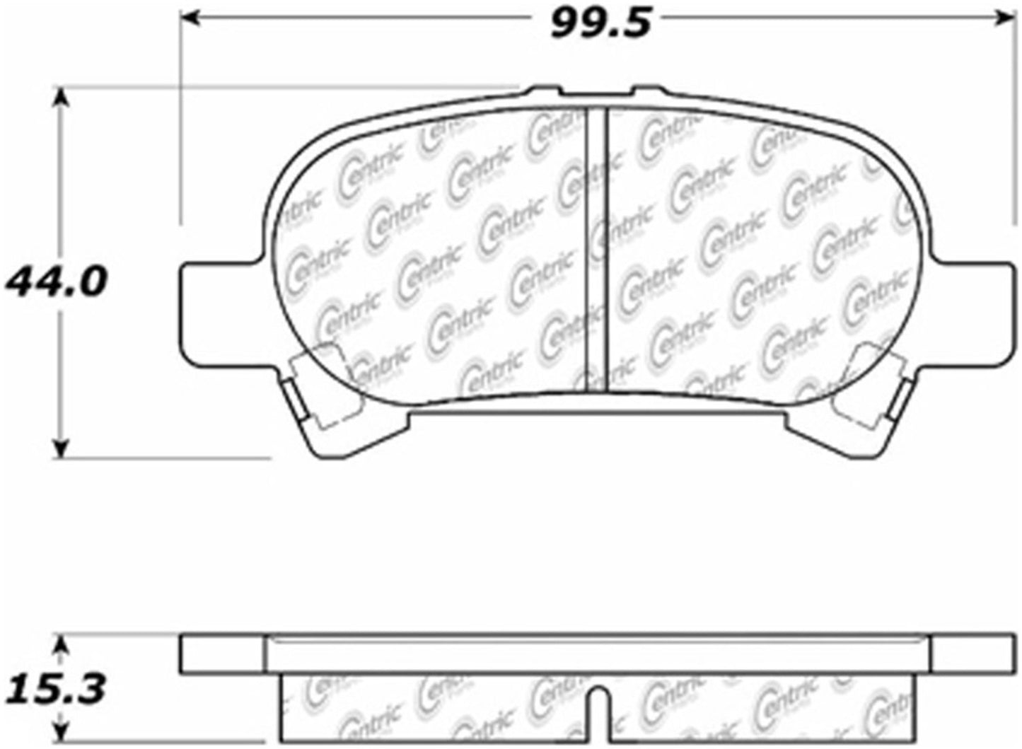 Centric Parts Disc Brake Pad Set Posi Quiet Ceramic with Shims and Hardware for 2000-2004 Toyota Avalon, 2001-2000 Camry, 2003-2000 Solara 105.08281