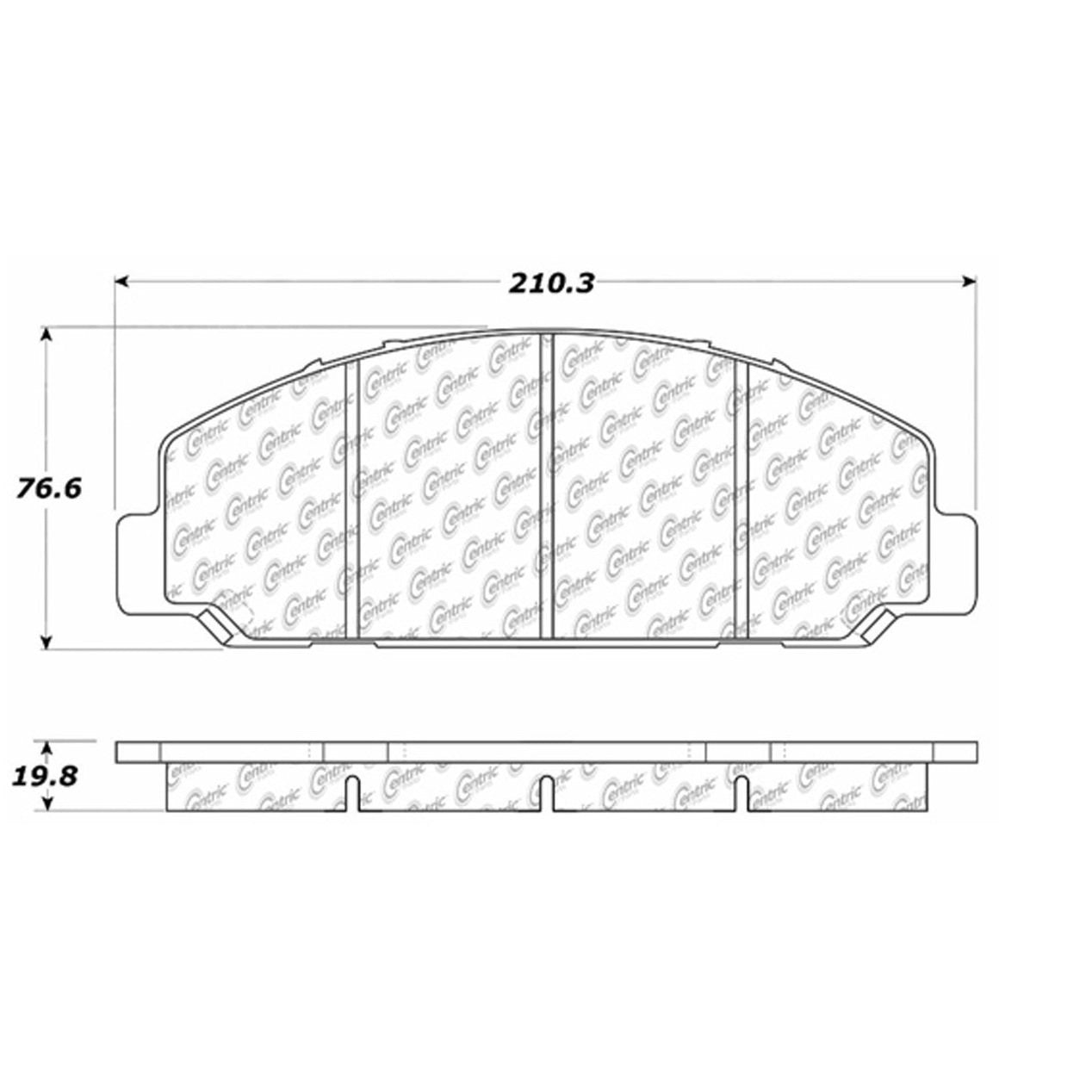 Centric Parts Disc Brake Pad Set Posi Quiet Extended Wear with Shims for 2009-2023 Chevrolet GMC 106.08270