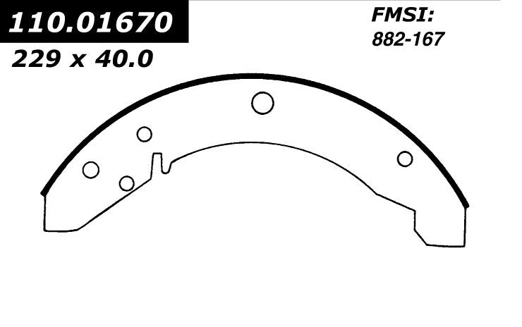 Stoptech Centric 58-64 Volkswagen Beetle / Karmann Ghia Premium Front Drum Brake Shoes 111.01670